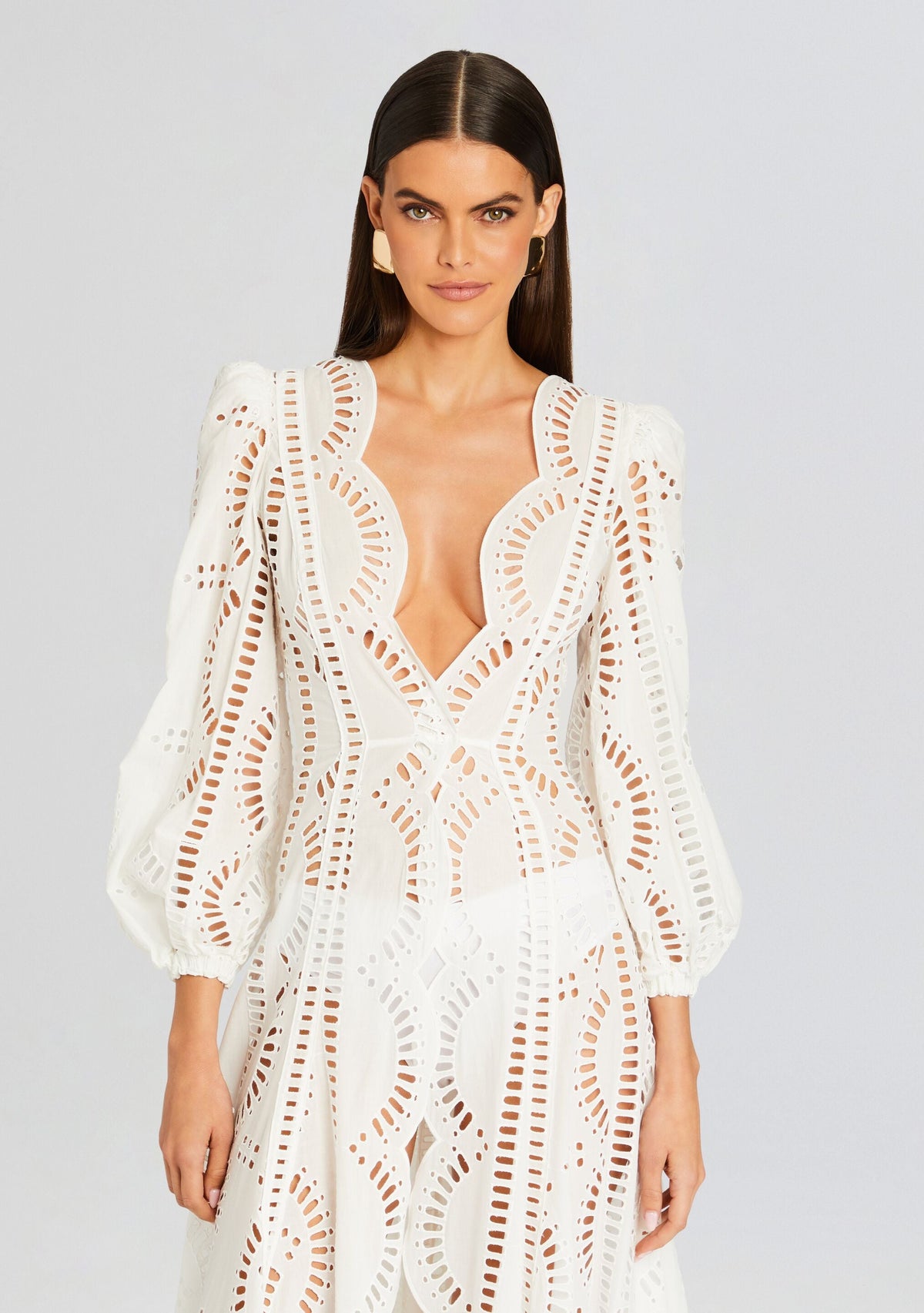 Kelyk Kaftan by Charo Ruiz in White Samoa, product image 5