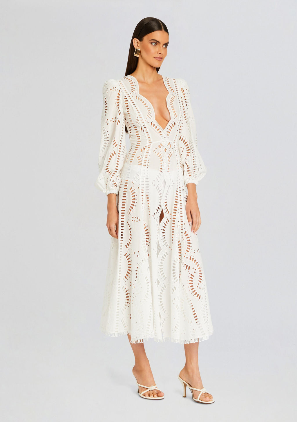 Kelyk Kaftan by Charo Ruiz in White Samoa, product image 3