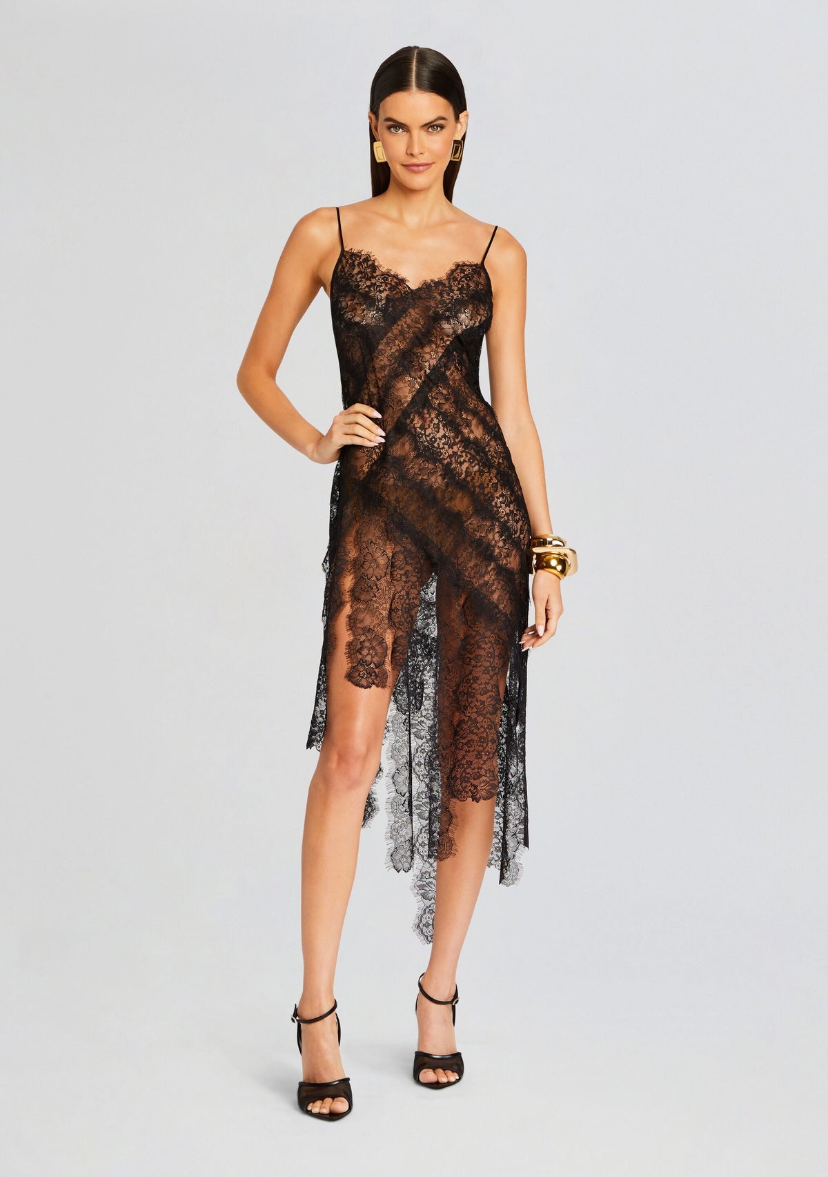 Sabina Lace Dress by retrofête in Black, product image 1