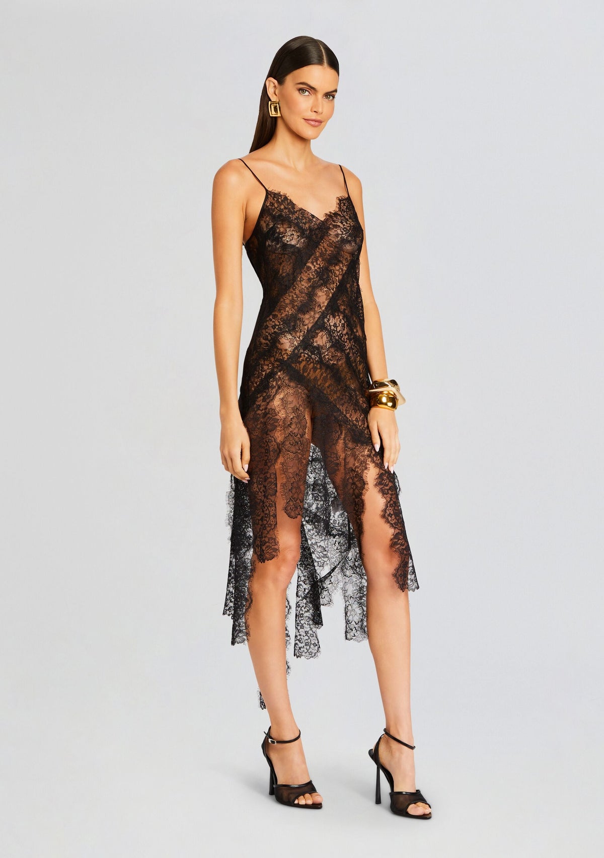 Sabina Lace Dress by retrofête in Black, product image 3