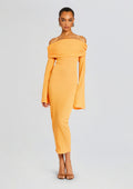 Tallulah Midi Dress by SEROYA in Papaya, product image 1