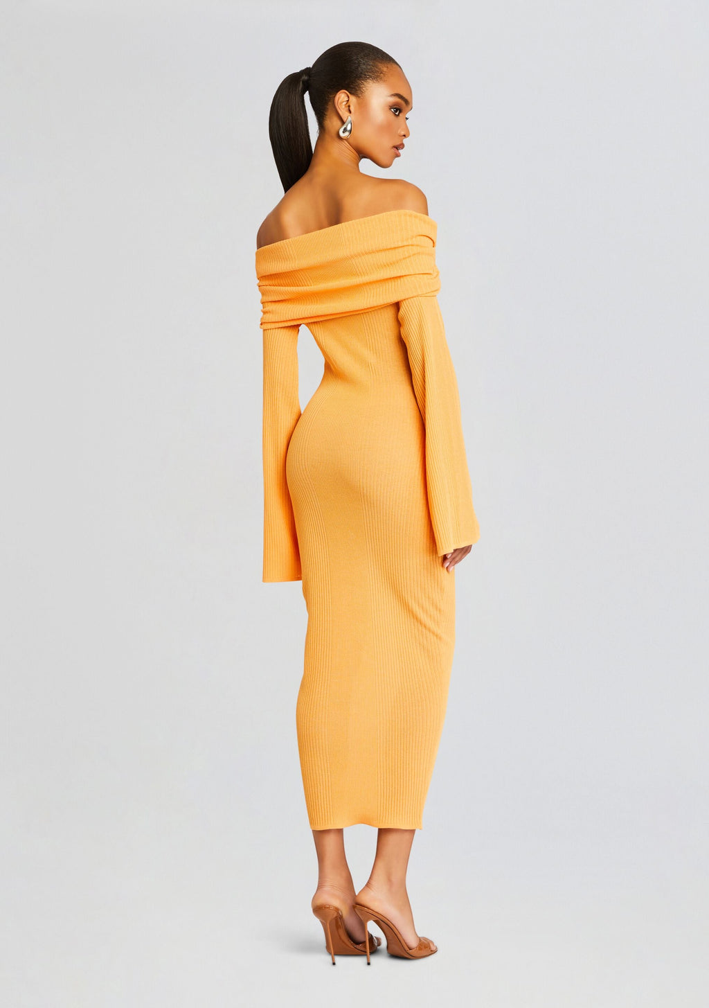 Tallulah Midi Dress by SEROYA in Papaya, product image 4