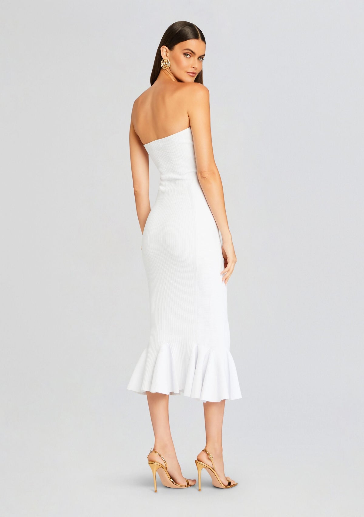 Tillee Knit Dress by retrofête in Iridescent White, product image 4