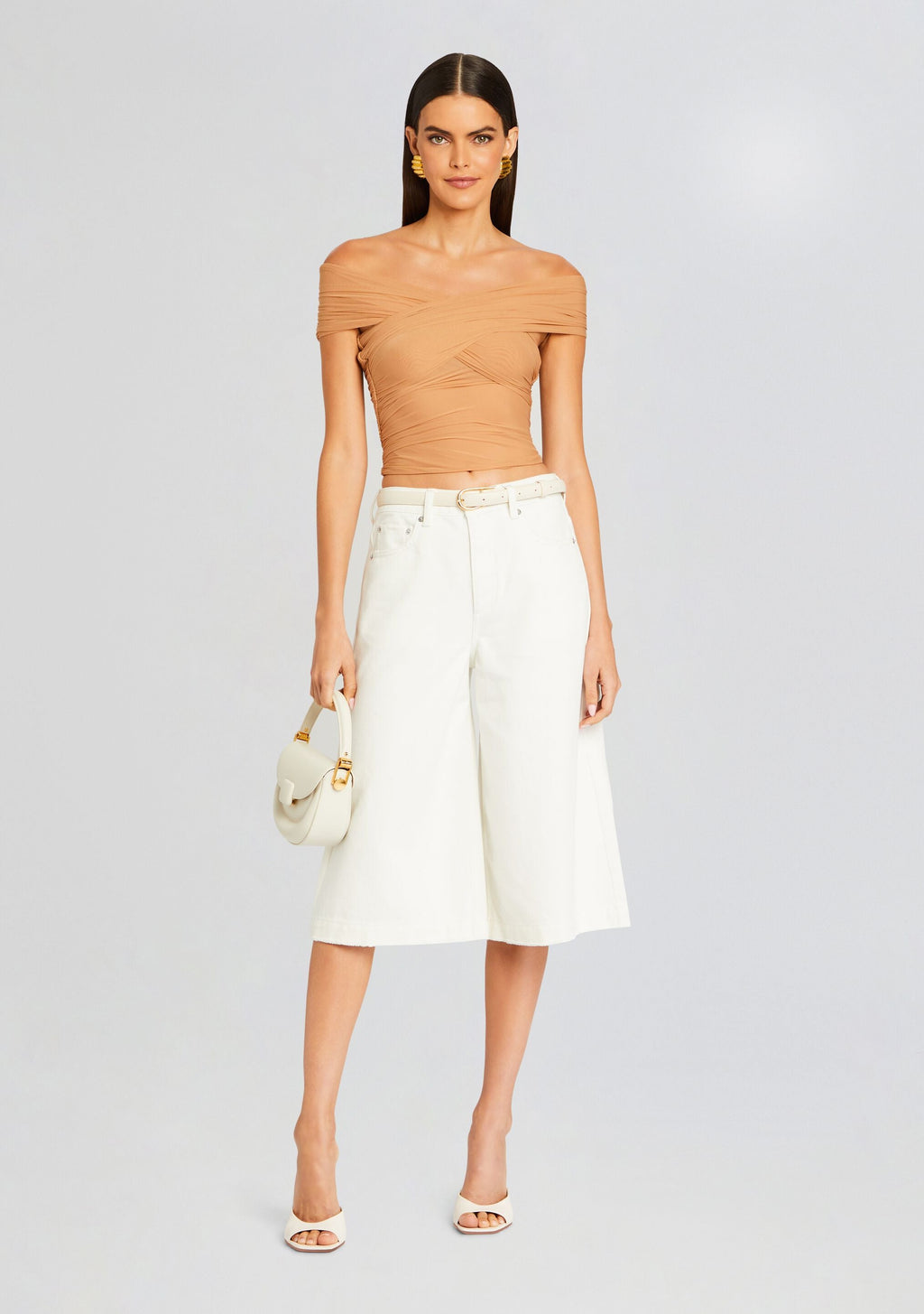Valli High Rise Bermuda Short by SEROYA in White, product image 5