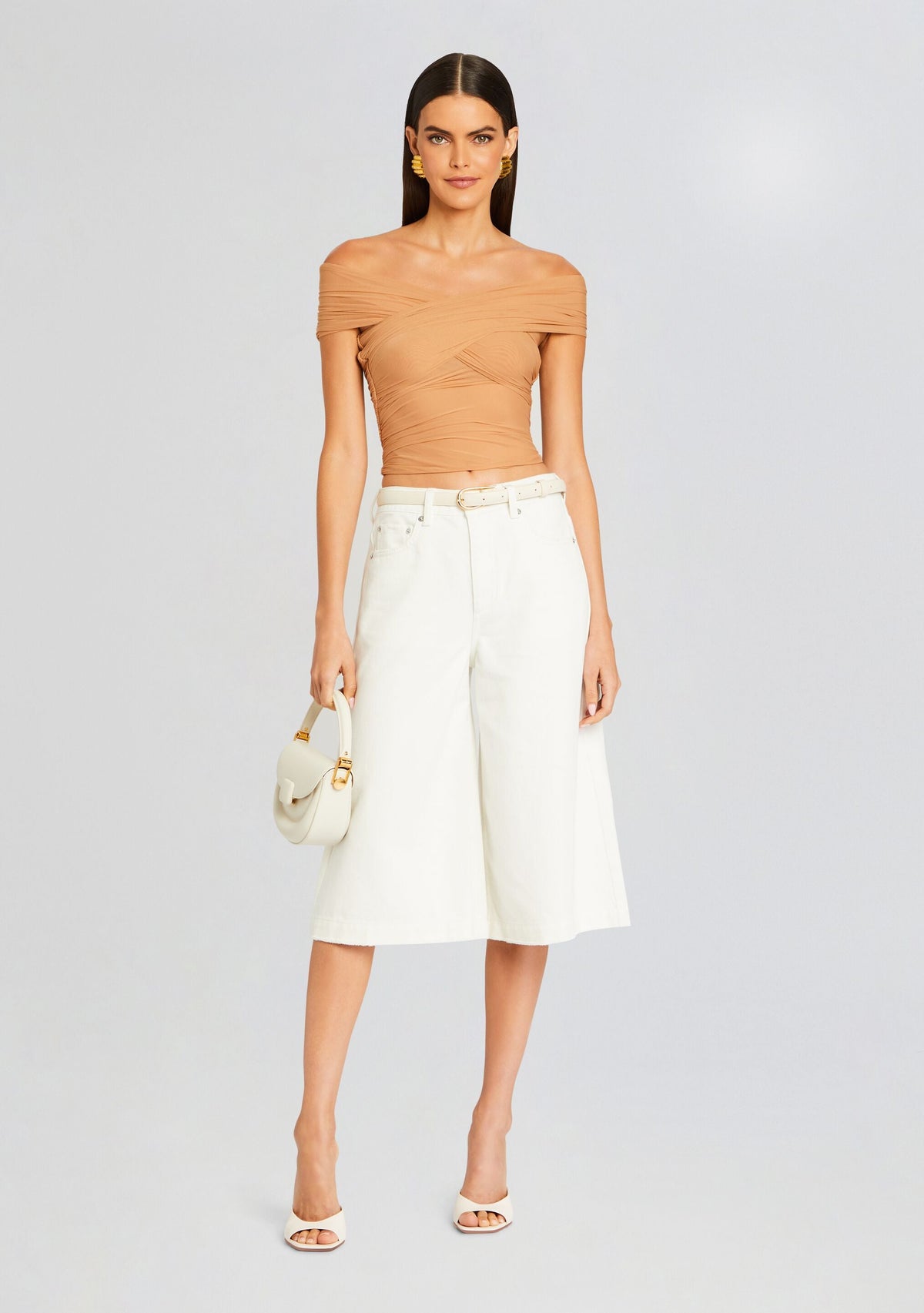 Valli High Rise Bermuda Short by SEROYA in White, product image 5