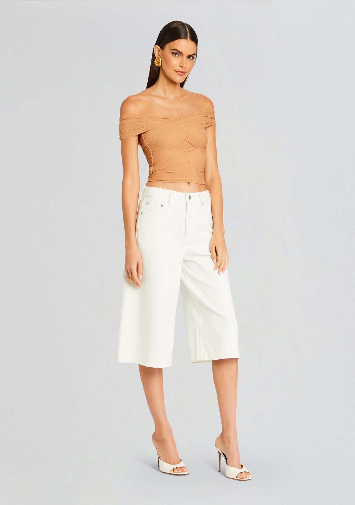 Valli High Rise Bermuda Short by SEROYA in White, product image 3