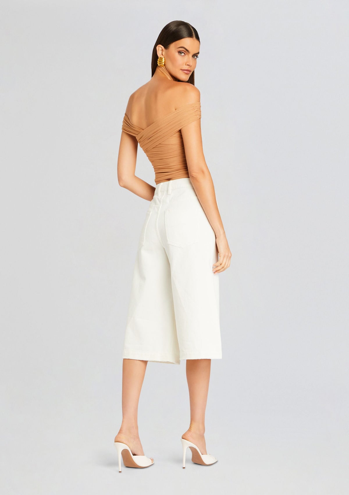 Valli High Rise Bermuda Short by SEROYA in White, product image 4