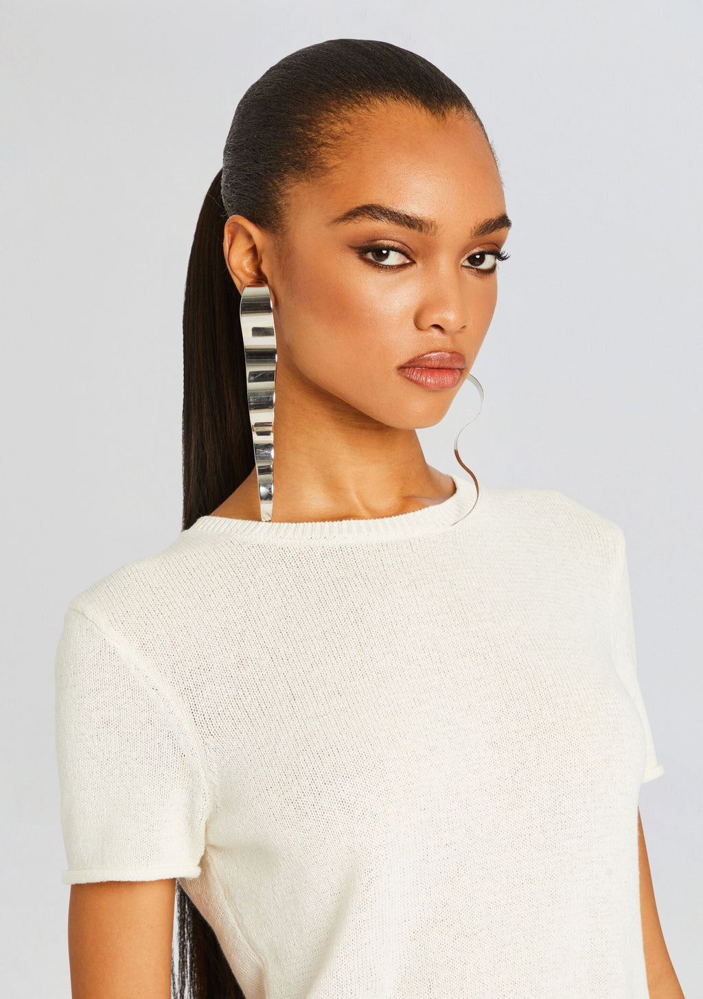 Wavy Earring by Retrofête X Keren Wolf in Silver, product image 2