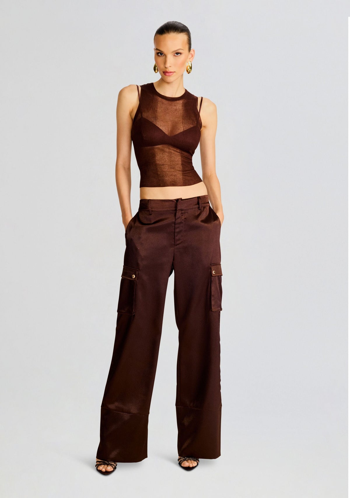 Jori Rib Knit Tank by SEROYA in Coconut, product image 2