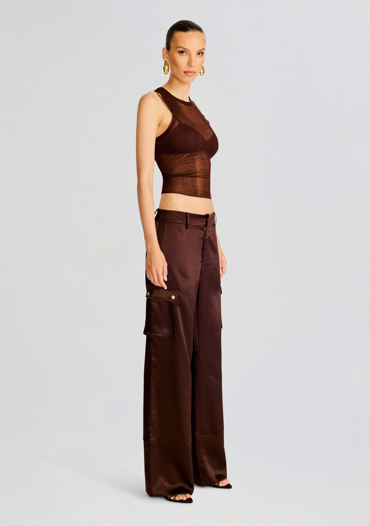 Jori Rib Knit Tank by SEROYA in Coconut, product image 3