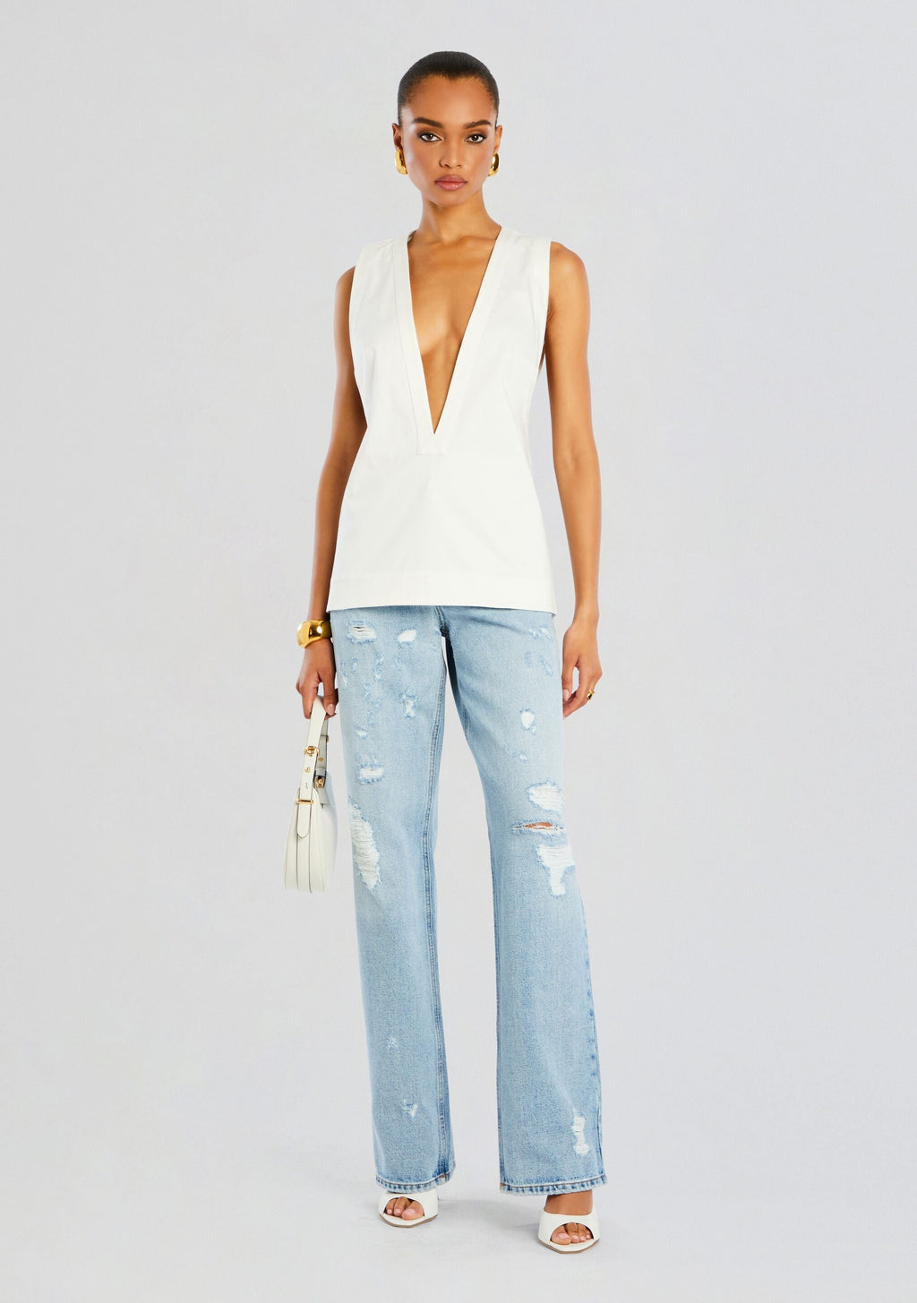 Connie Tank by SEROYA in White, product image 5