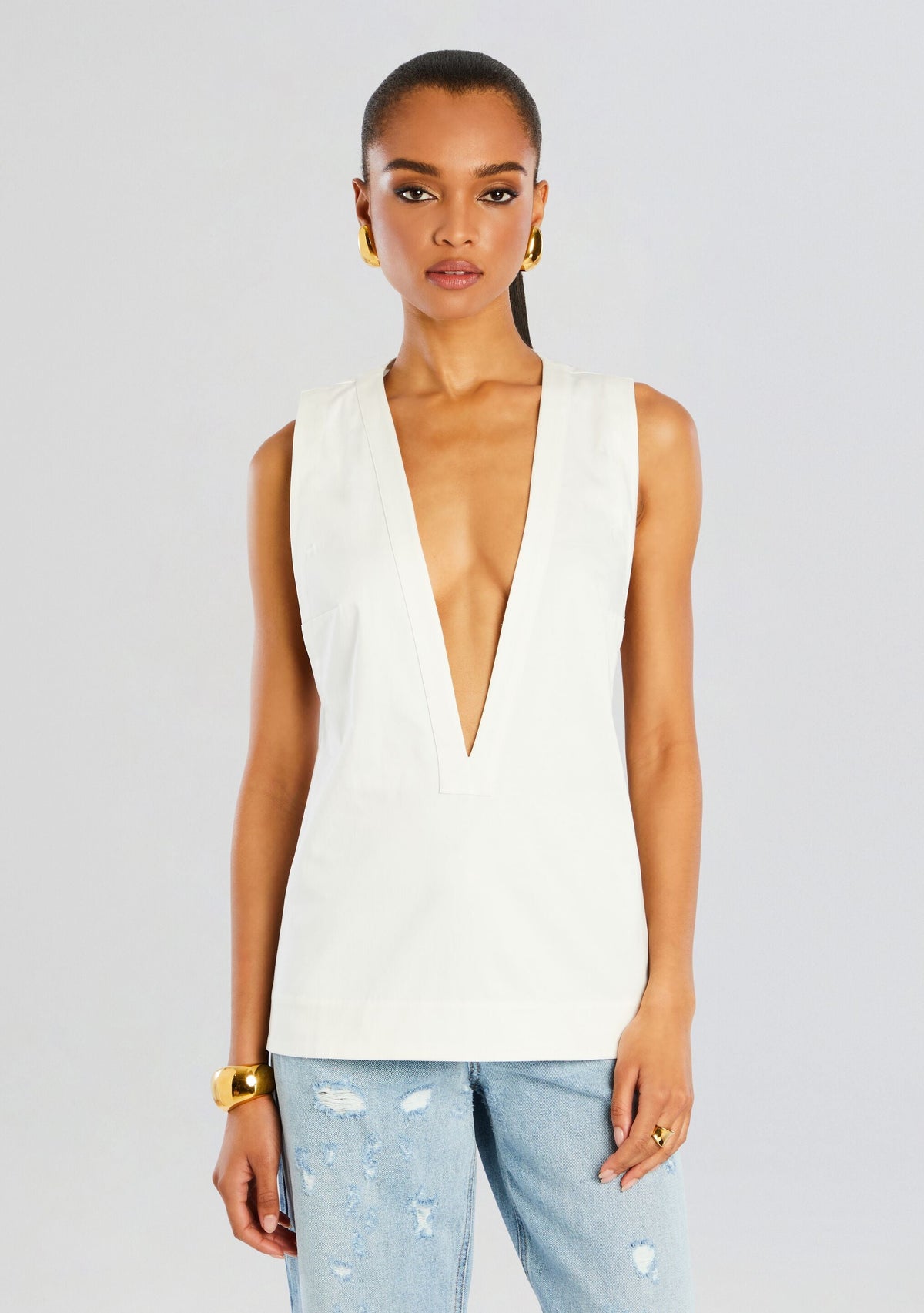 Connie Tank by SEROYA in White, product image 1
