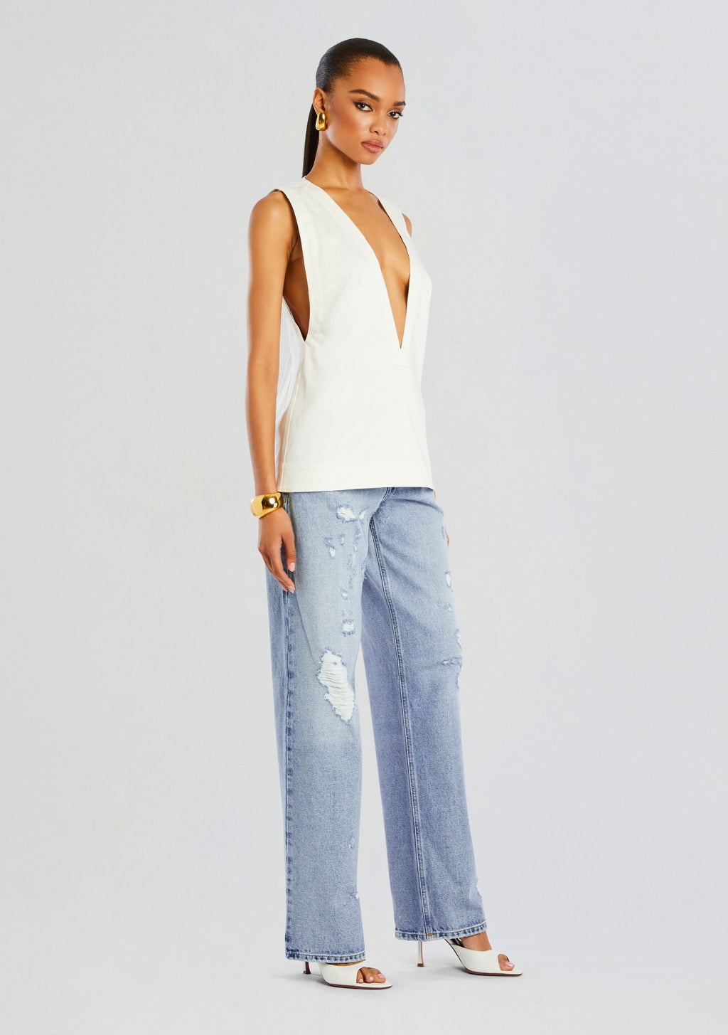 Connie Tank by SEROYA in White, product image 3