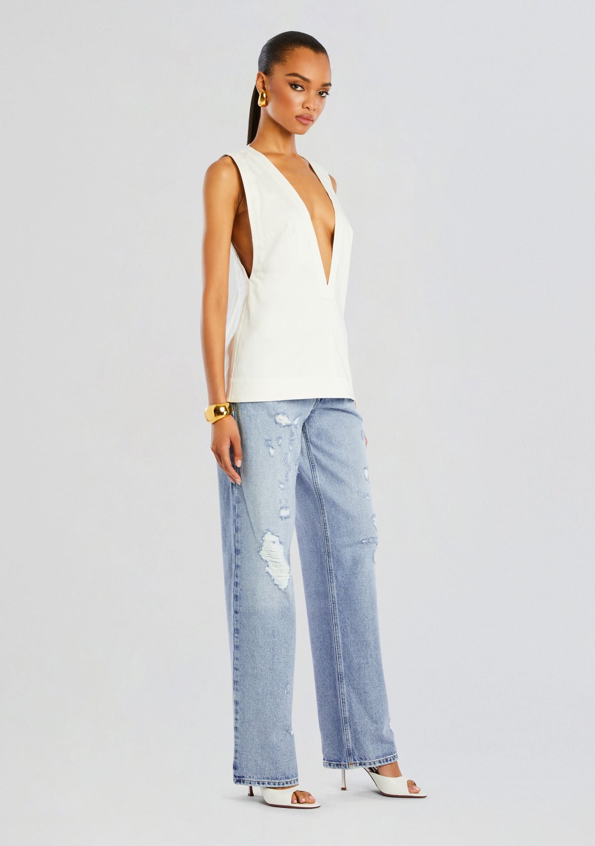 Connie Tank by SEROYA in White, product image 3