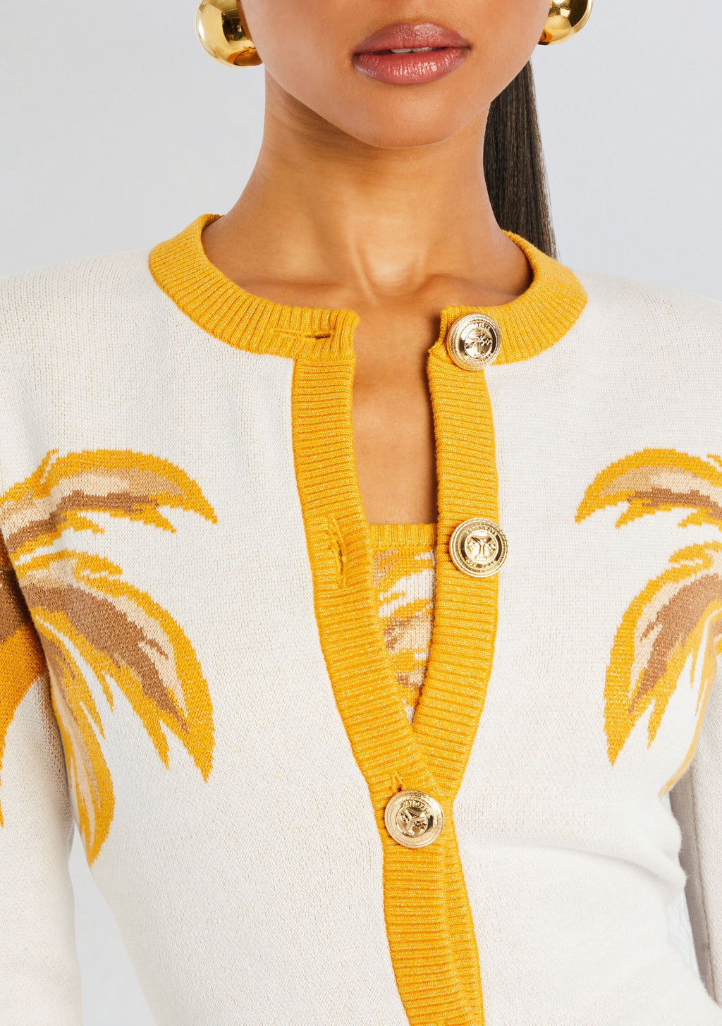 Dyna Metallic Knit Cardigan by retrofête in Metallic Multi, product image 2