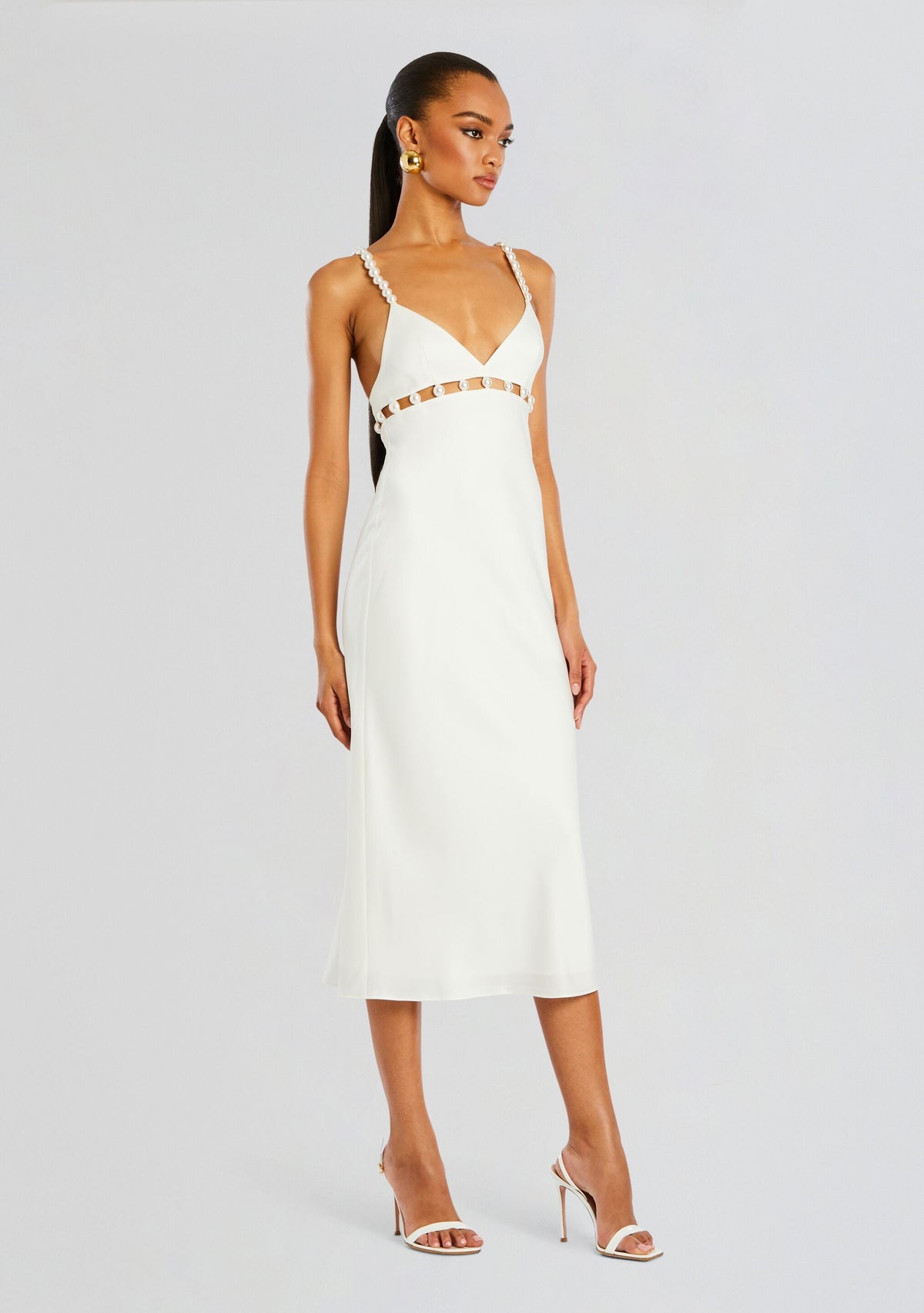 Elodie Pearl Dress by retrofête in White, product image 3