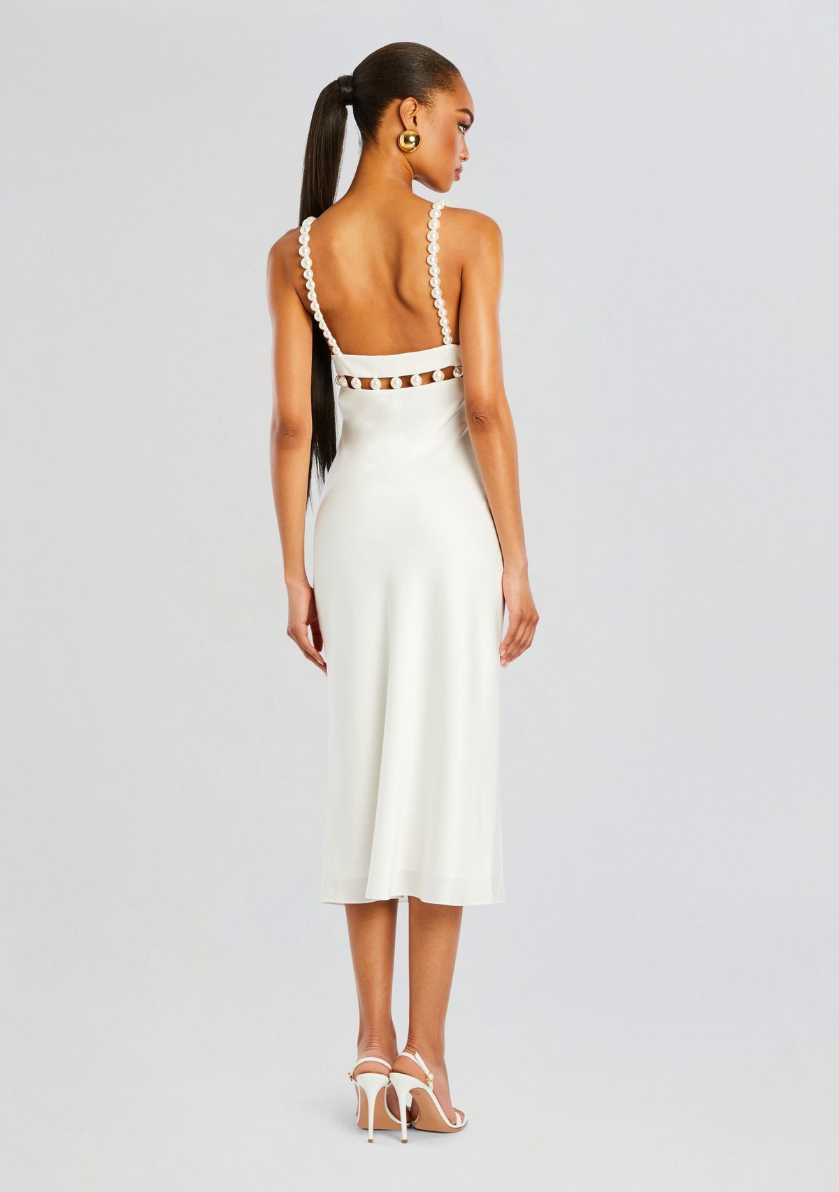 Elodie Pearl Dress by retrofête in White, product image 4