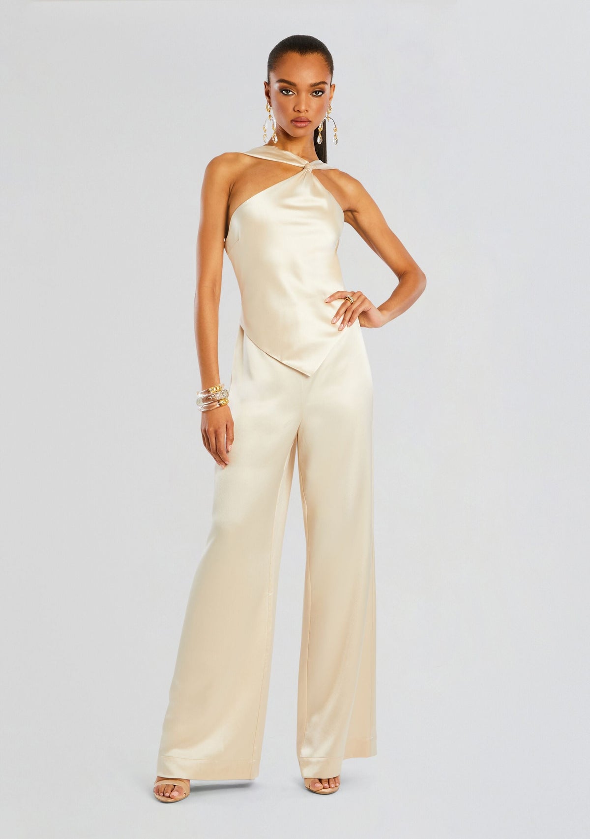 Ensley Jumpsuit by retrofête in Light Champagne, product image 1