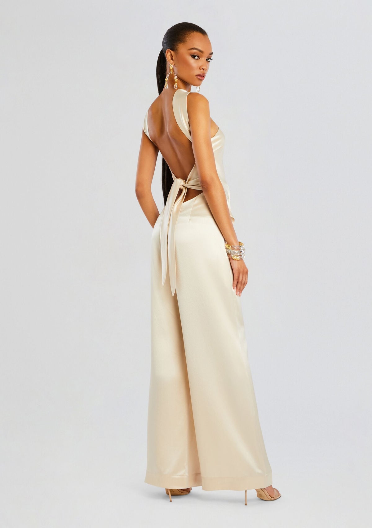 Ensley Jumpsuit by retrofête in Light Champagne, product image 4