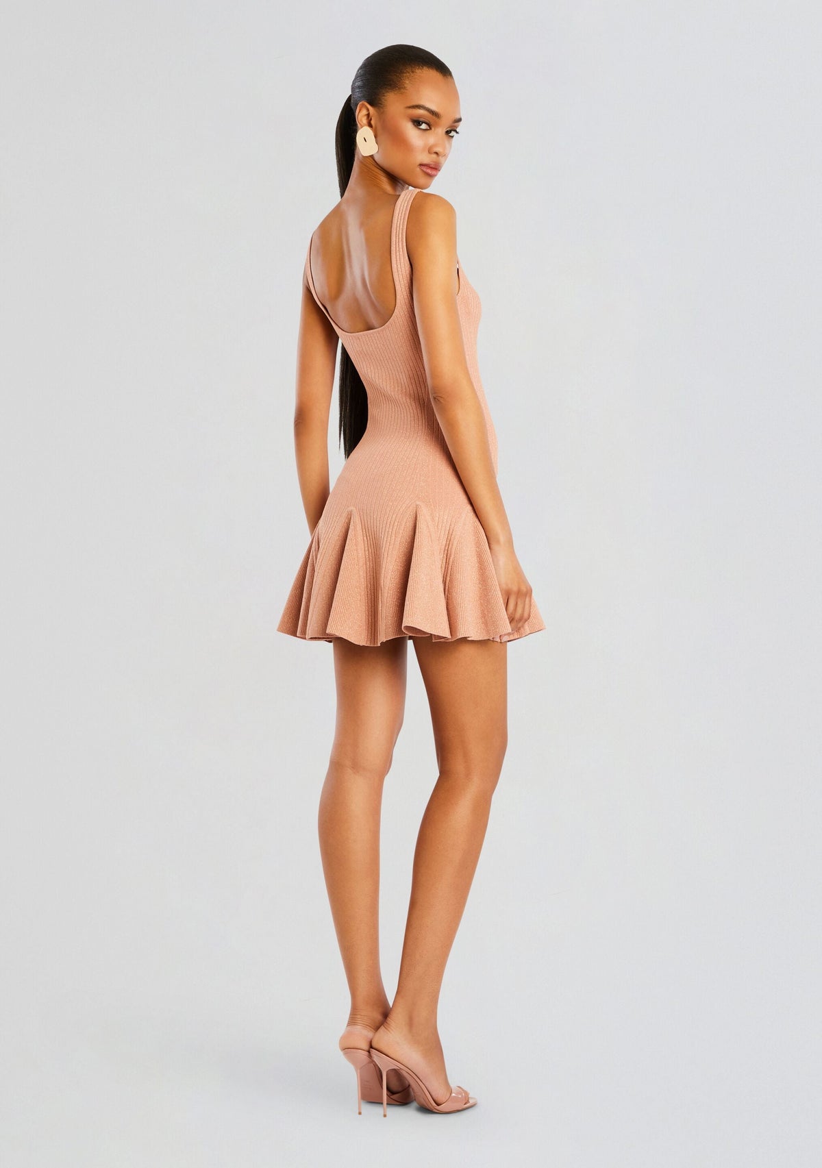 Matson Metallic Knit Dress by retrofête in Metallic Rose, product image 4