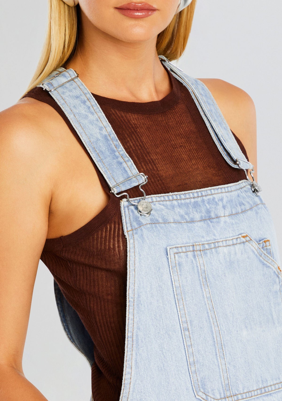 Moe Overall Mini Dress by SEROYA in Cove, product image 2