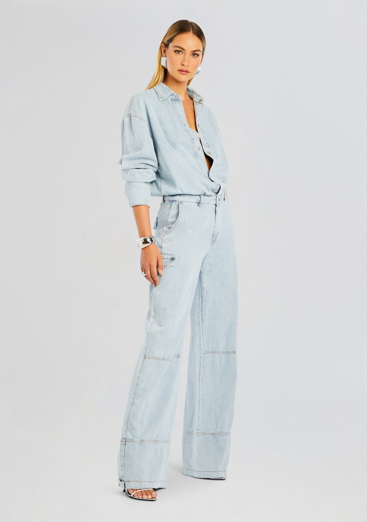 Russo Denim Jumpsuit by retrofête in Skylight, product image 3