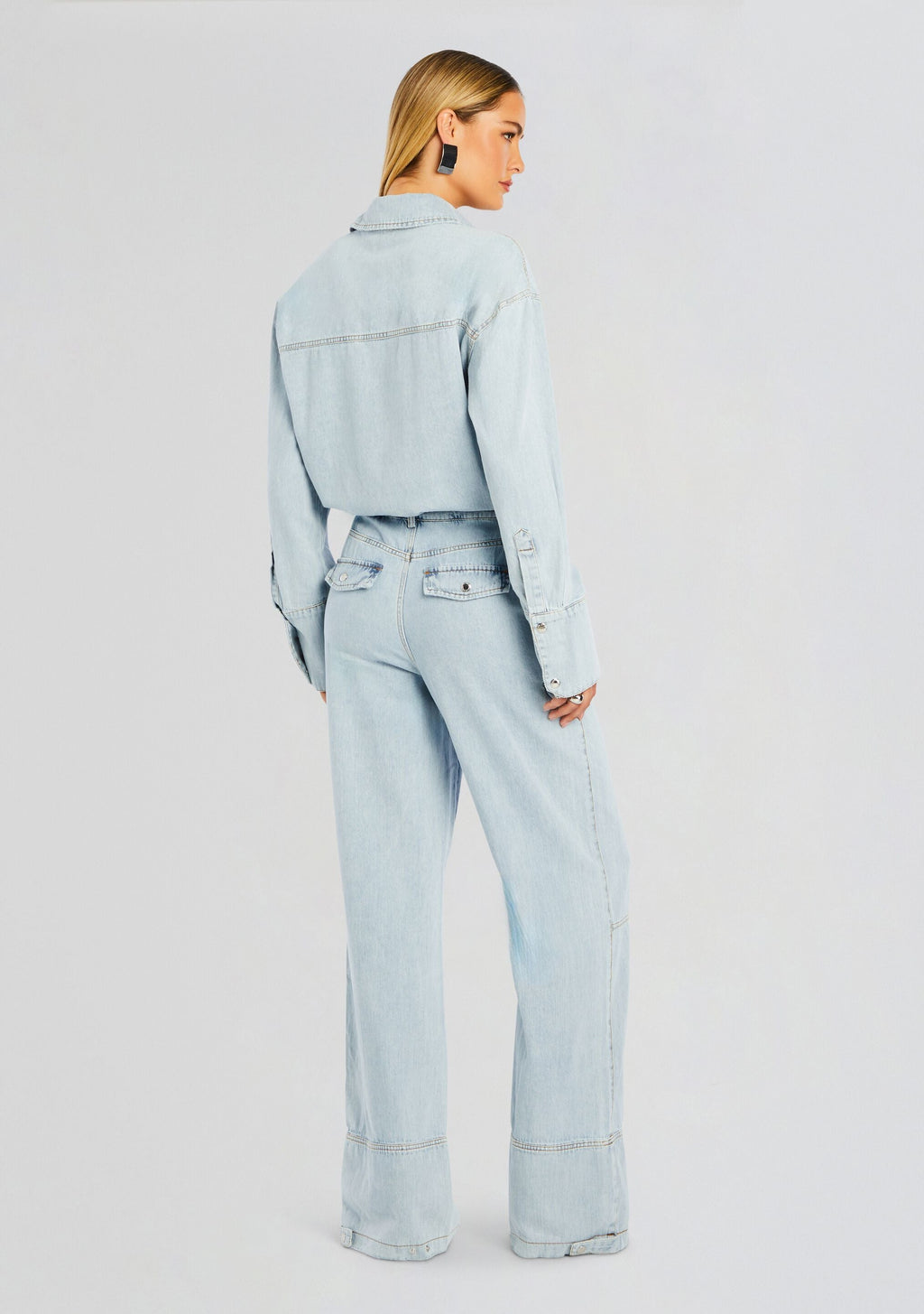 Russo Denim Jumpsuit by retrofête in Skylight, product image 4