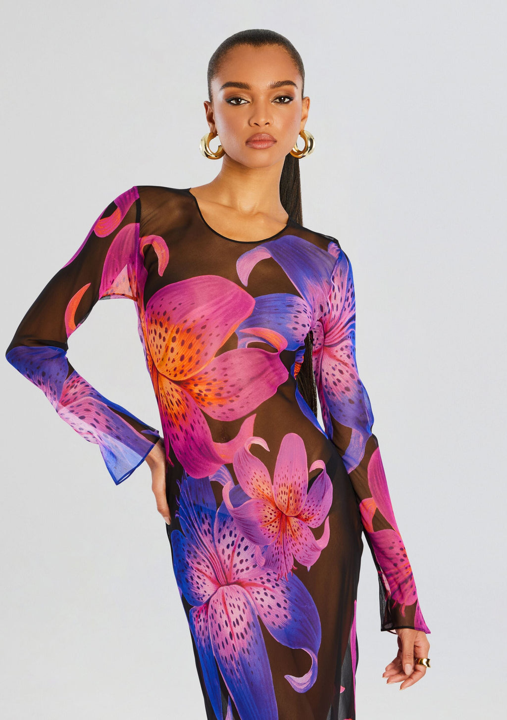 Vienna Silk Dress by retrofête in Hibiscus, product image 5