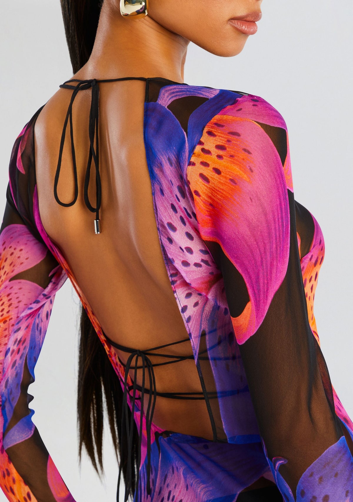 Vienna Silk Dress by retrofête in Hibiscus, product image 2