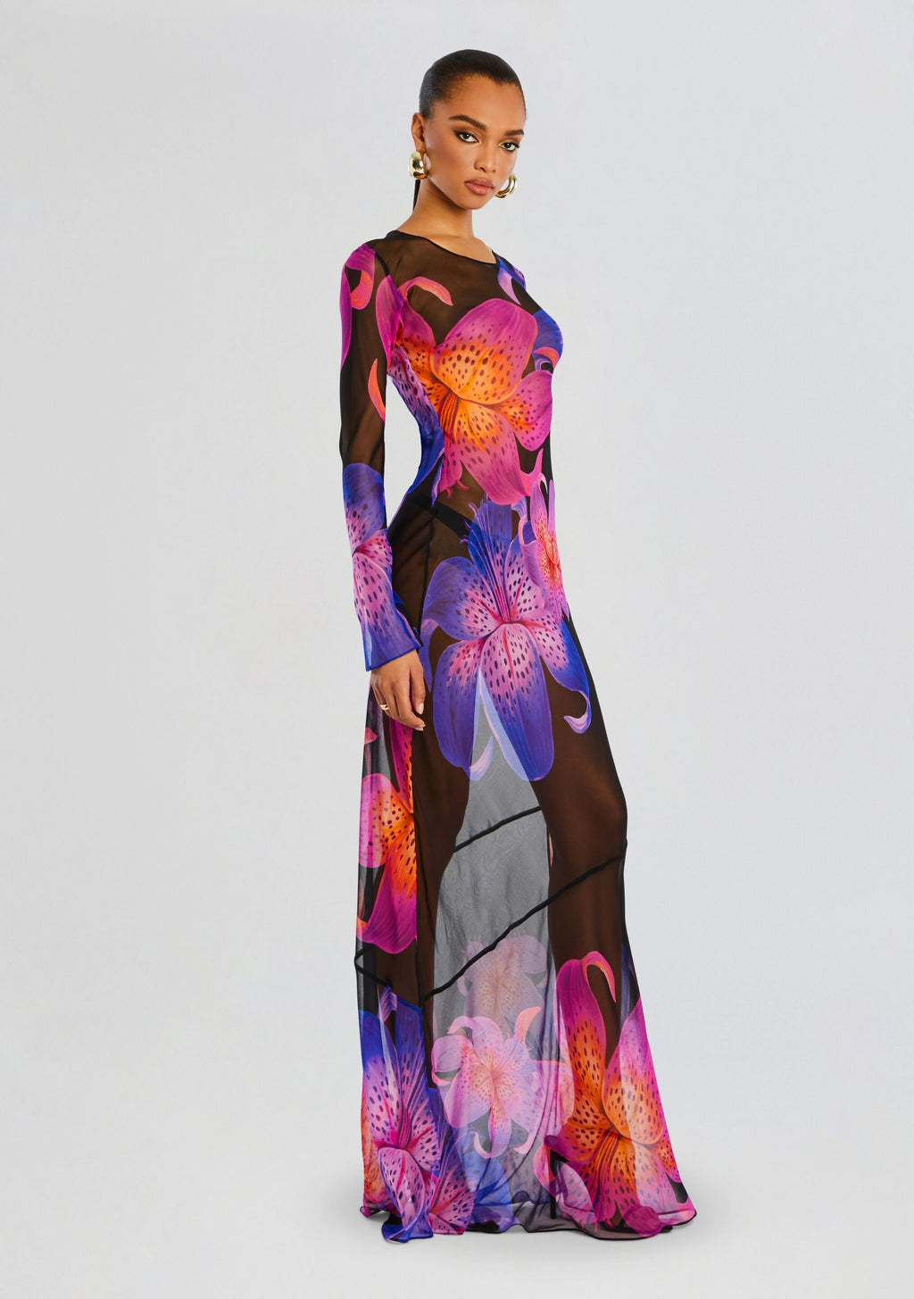 Vienna Silk Dress by retrofête in Hibiscus, product image 3