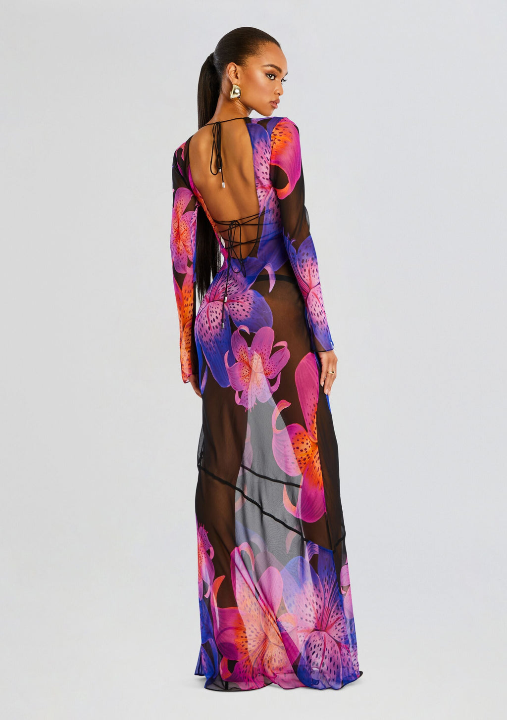 Vienna Silk Dress by retrofête in Hibiscus, product image 4