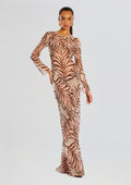 Vienna Silk Dress by retrofête in Polka Dot Leaves, product image 1