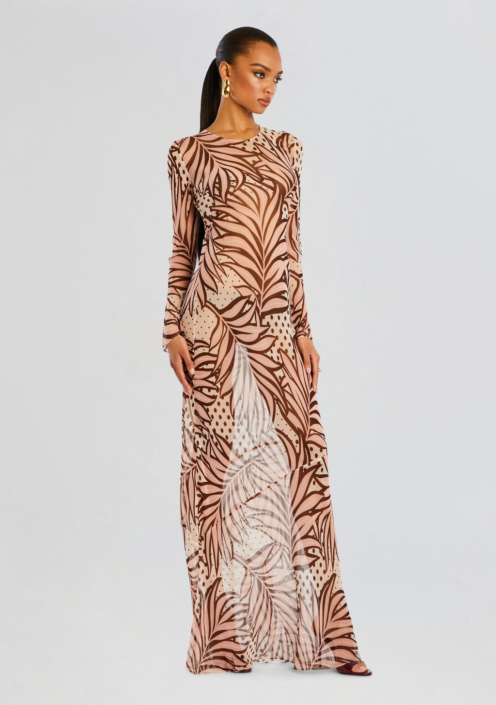 Vienna Silk Dress by retrofête in Polka Dot Leaves, product image 3