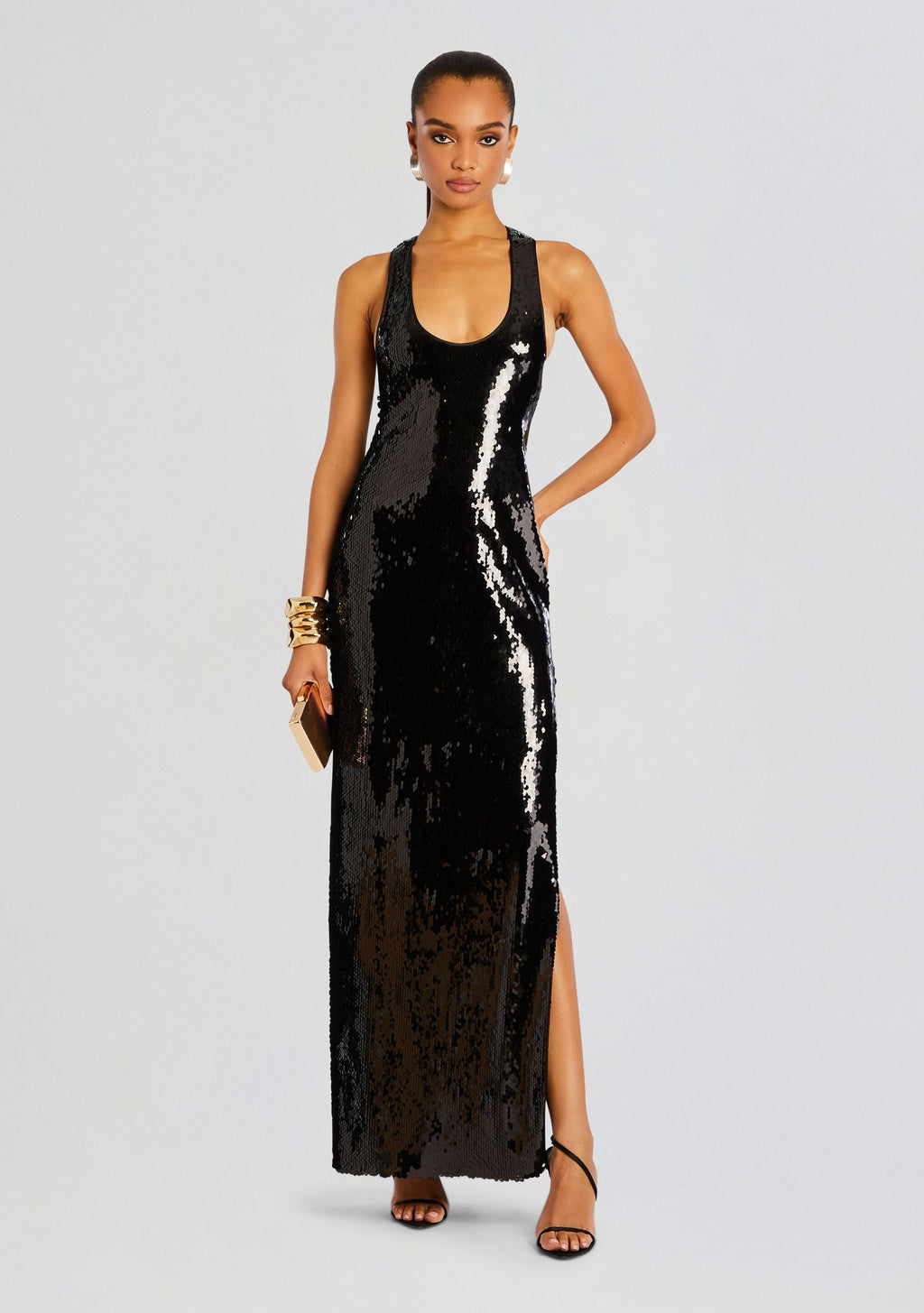 Bella Sequin Dress by retrofête in Black, product image 1