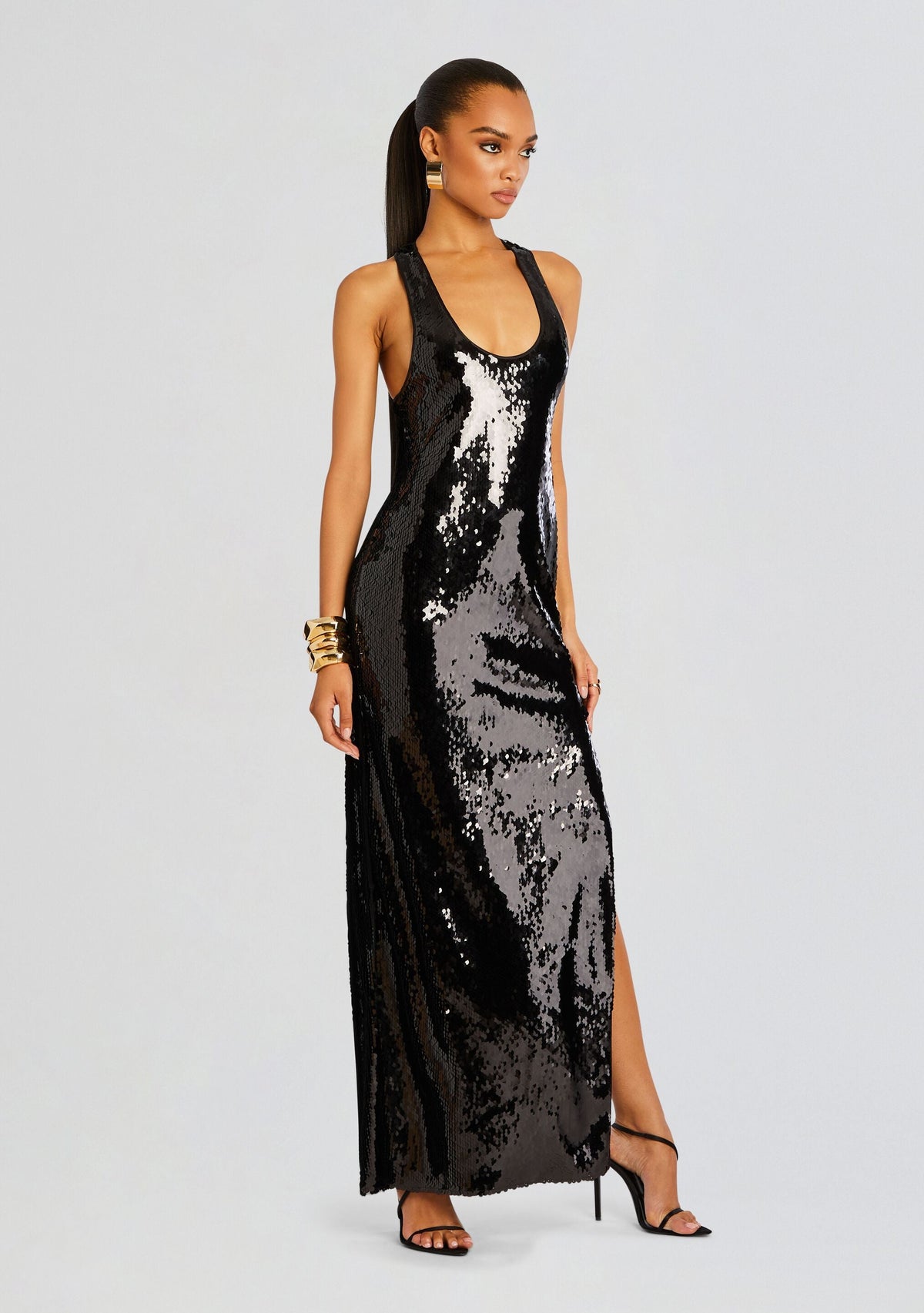 Bella Sequin Dress by retrofête in Black, product image 3