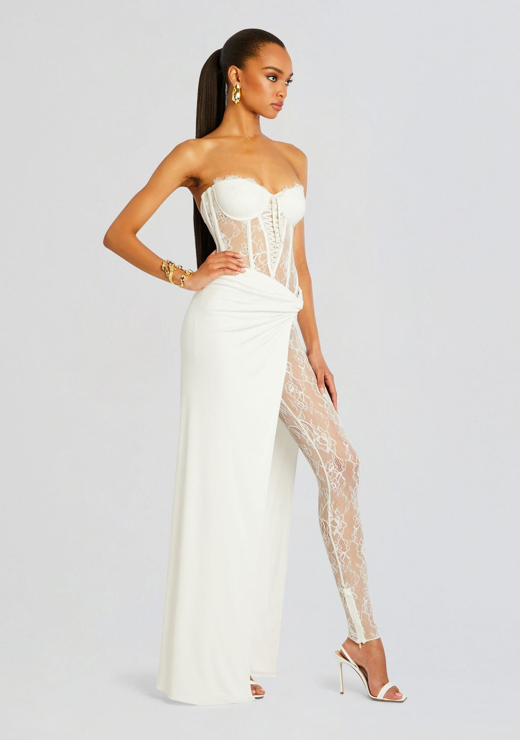 Carla Jumpsuit by retrofête in White, product image 3
