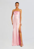 Emery Embellished Silk Dress by retrofête in Blush Pink, product image 1