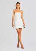 Heather Sequin Star Fringe Dress by retrofête in White W/ Stars, product image 1