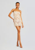 Jaala Sequin Lace Dress by retrofête in Cream, product image 1