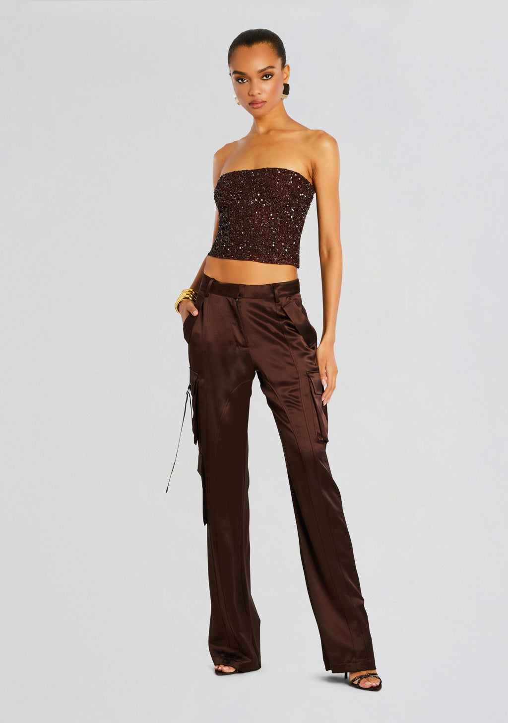 Kala Sequin Top by retrofête in Earth, product image 5