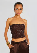 Kala Sequin Top by retrofête in Earth, product image 1
