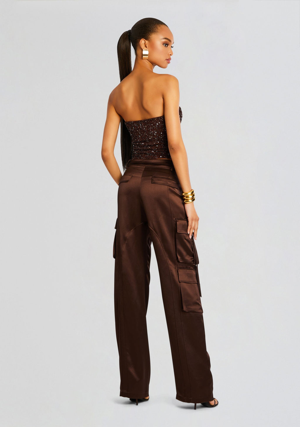 Kala Sequin Top by retrofête in Earth, product image 4