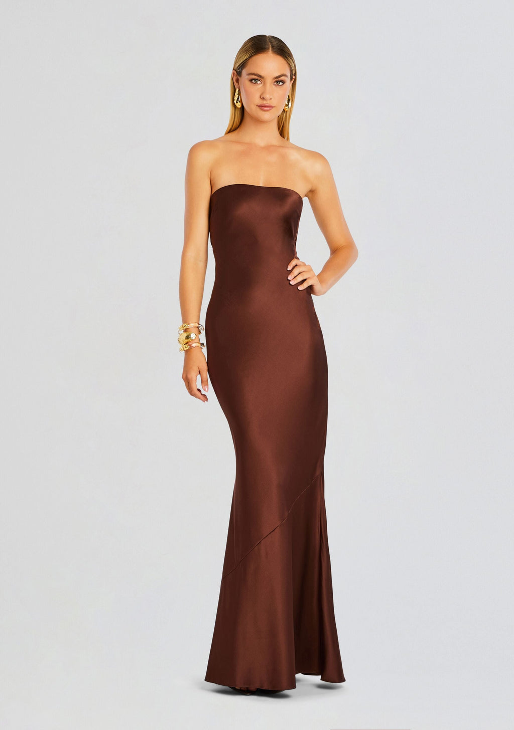 Keaton Silk Dress by retrofête in Earth, product image 2