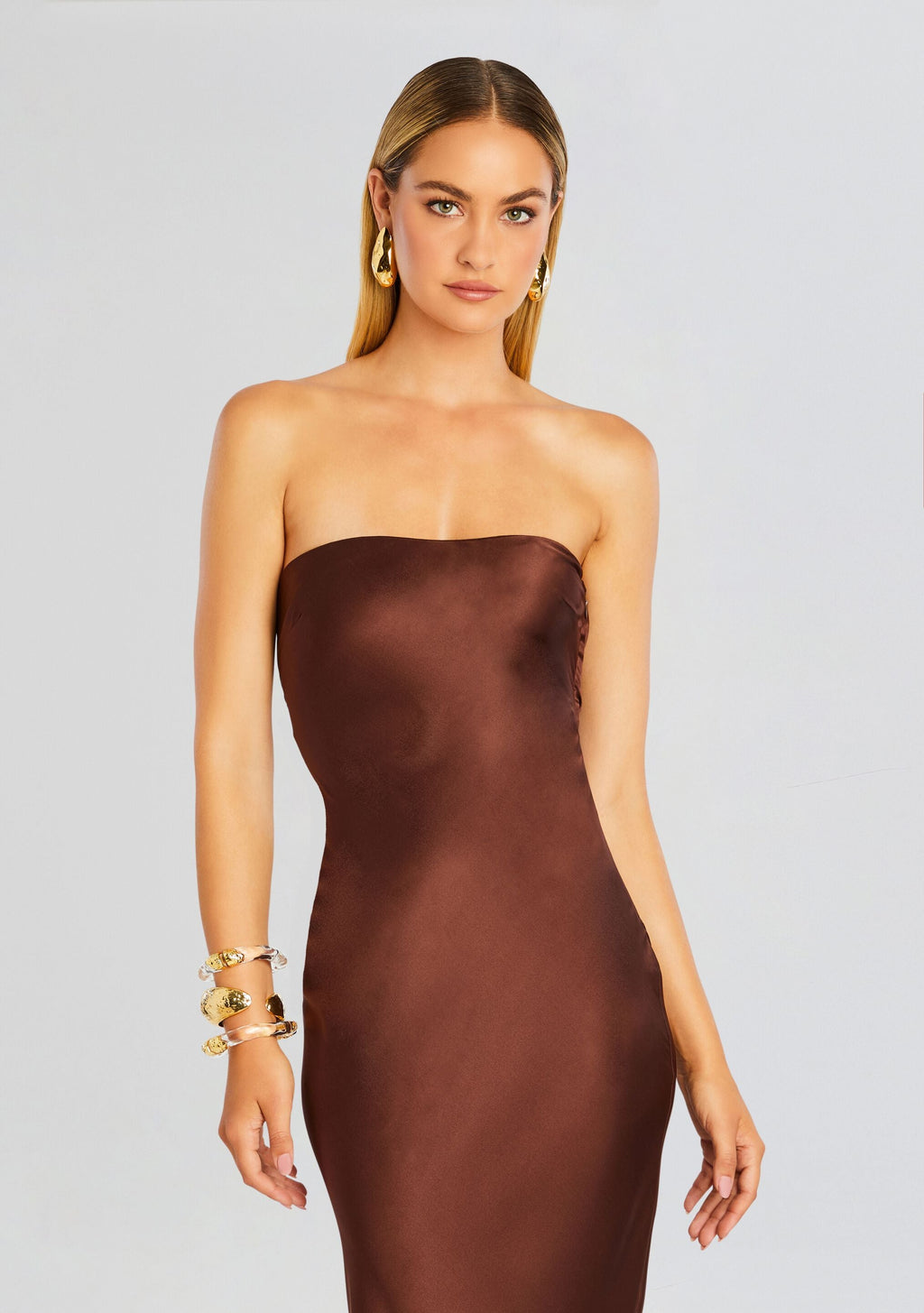 Keaton Silk Dress by retrofête in Earth, product image 5