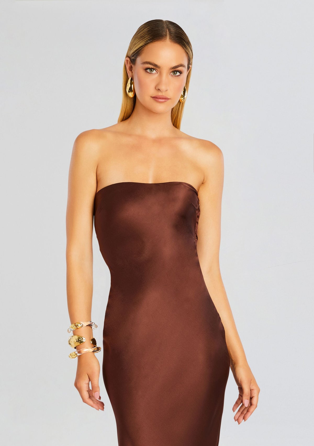 Keaton Silk Dress by retrofête in Earth, product image 5