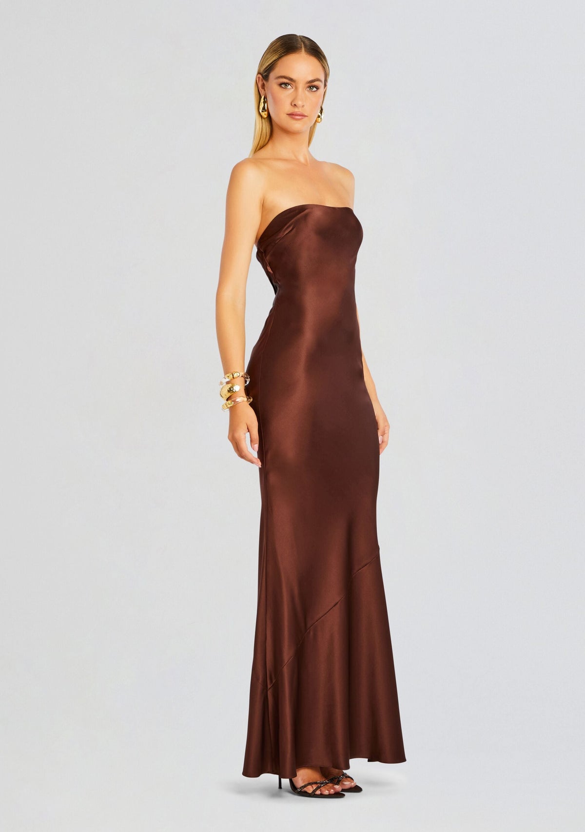 Keaton Silk Dress by retrofête in Earth, product image 4