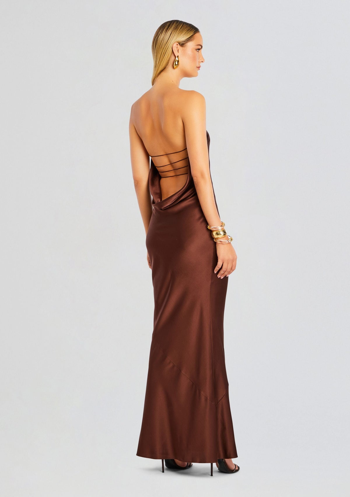 Keaton Silk Dress by retrofête in Earth, product image 1