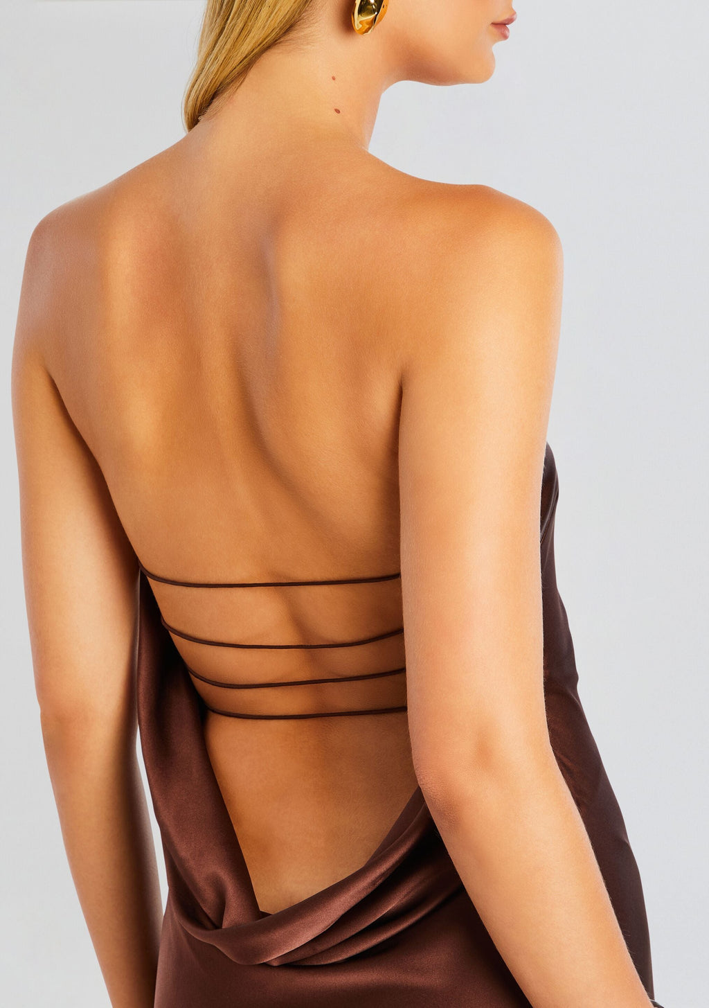 Keaton Silk Dress by retrofête in Earth, product image 3