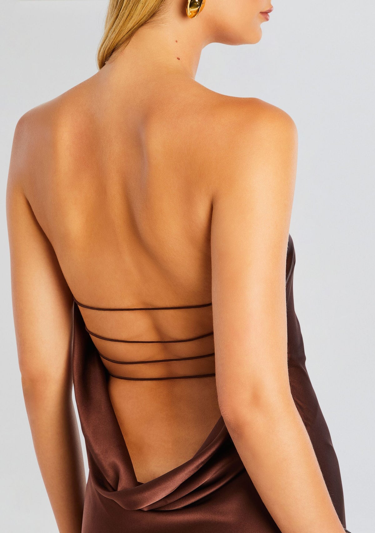 Keaton Silk Dress by retrofête in Earth, product image 3