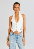 Tinsley Bandage Knit Vest by retrofête in White, product image 1